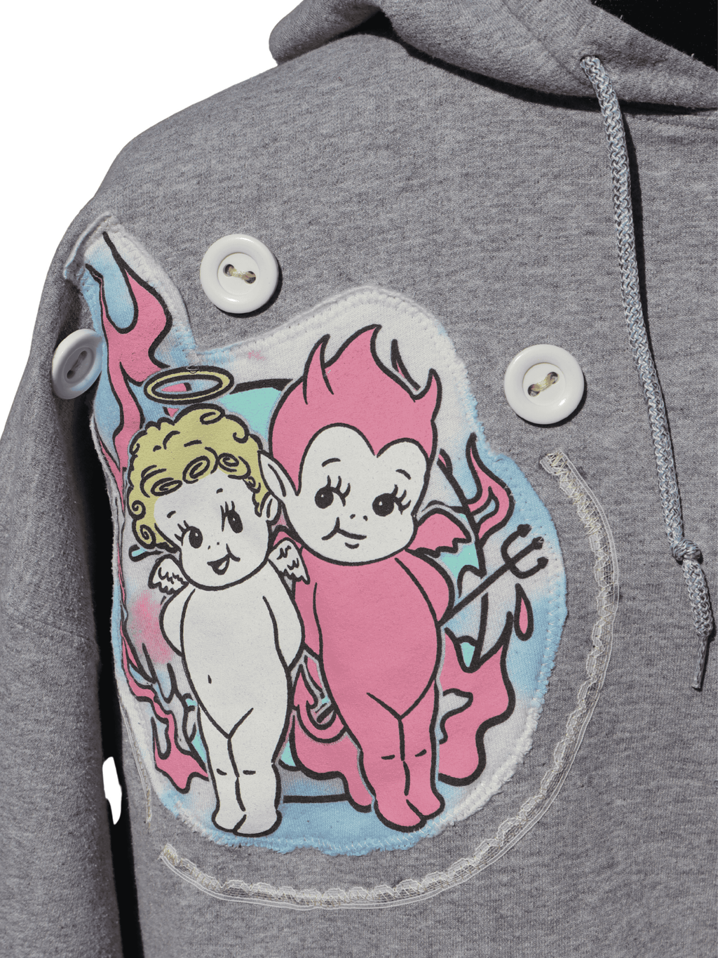Grey "Heaven Sent, Hell Bent" Hoodie (XL)