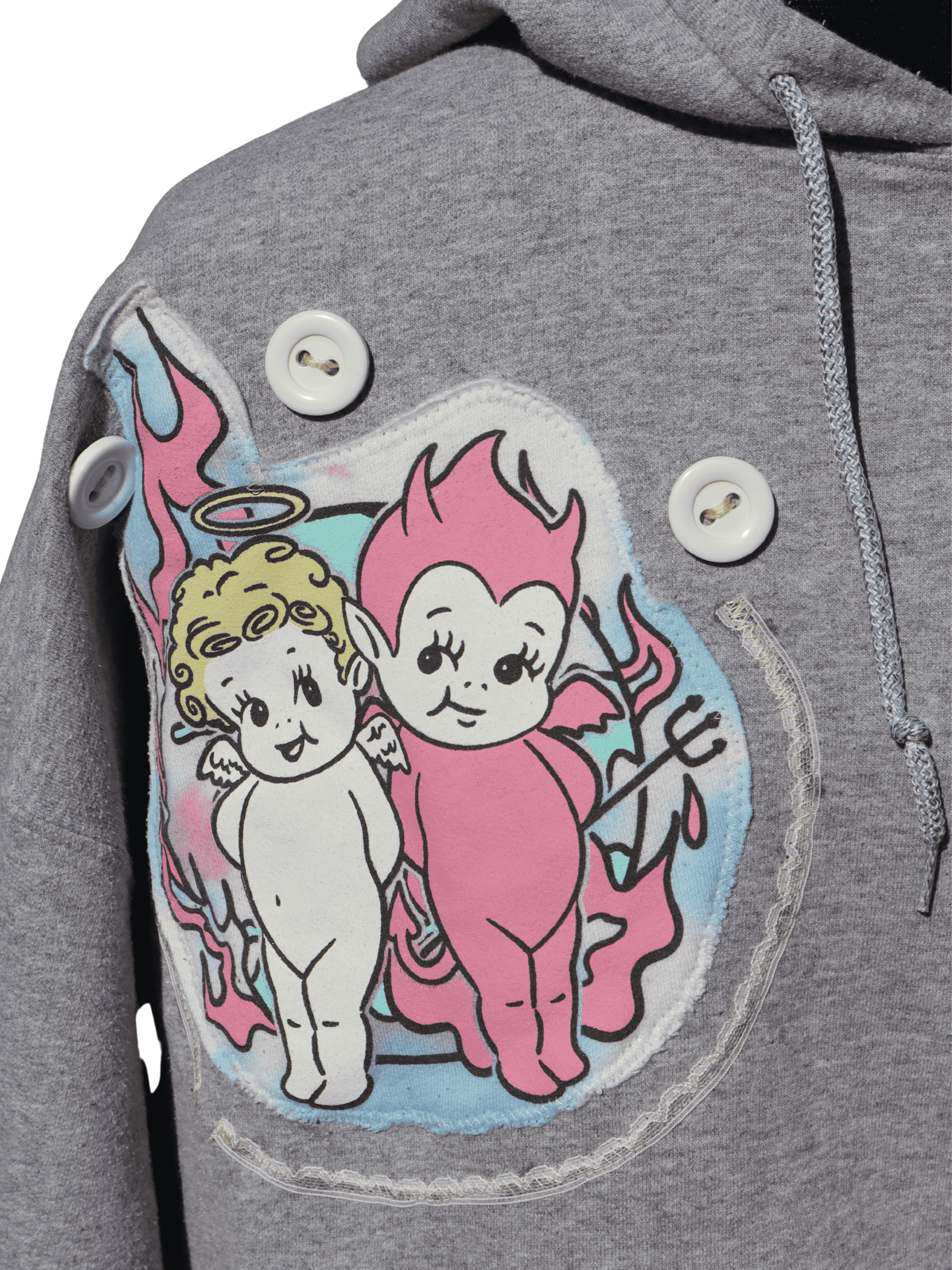 Grey "Heaven Sent, Hell Bent" Hoodie (XL)