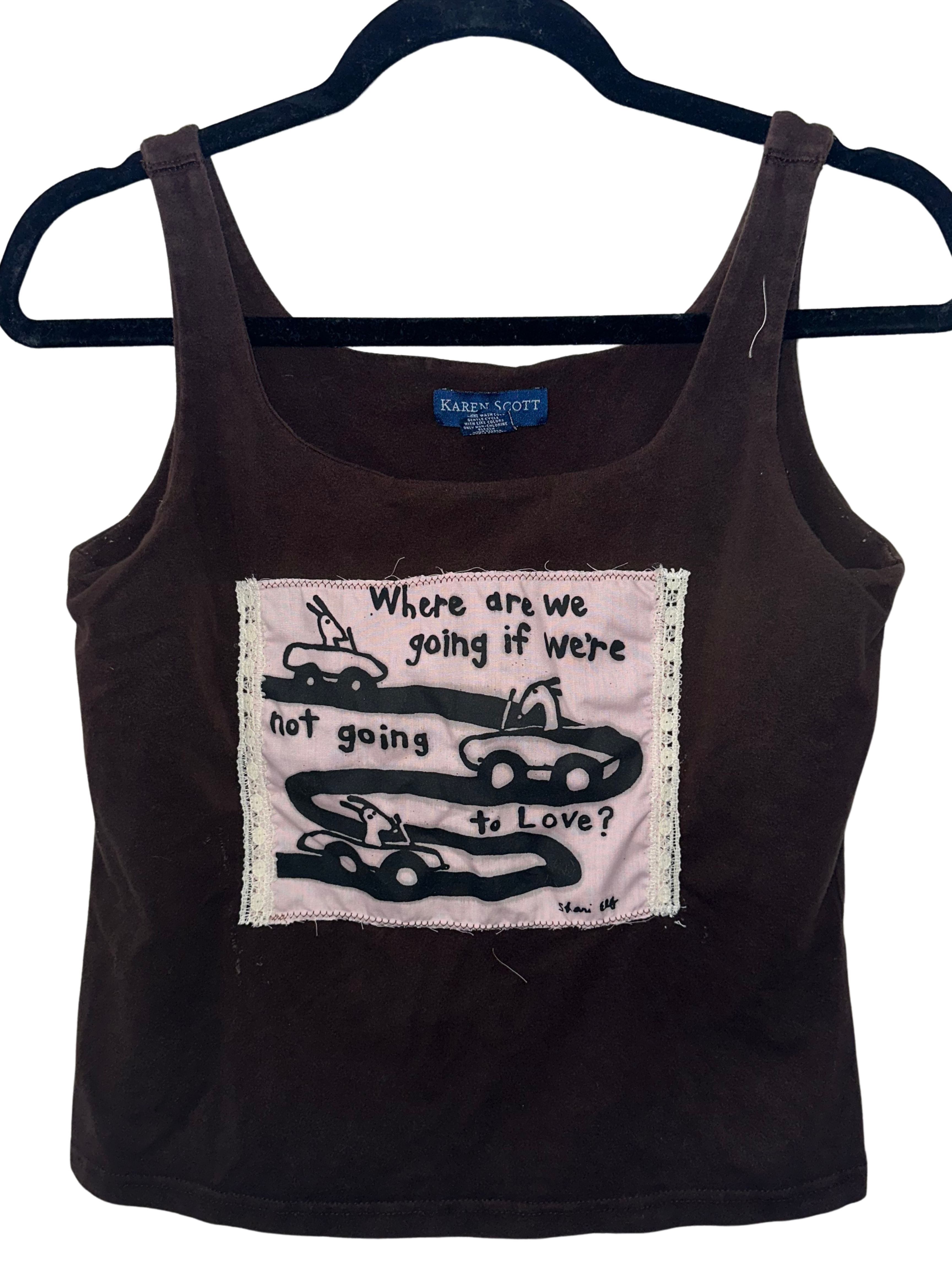 (P/M) Brown “Going To Love” Tank Top
