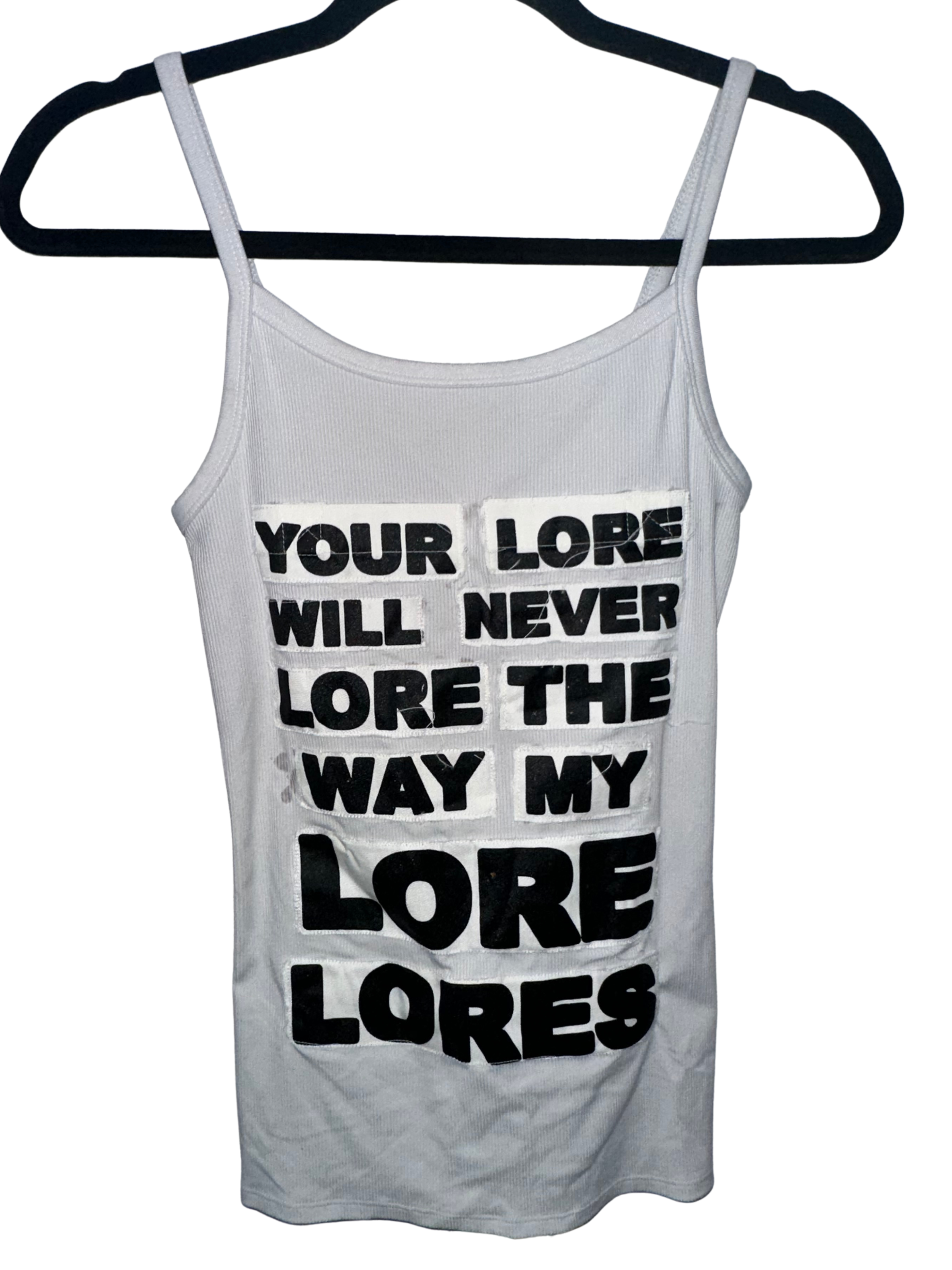 (S) White “My Lore…” Tank Top