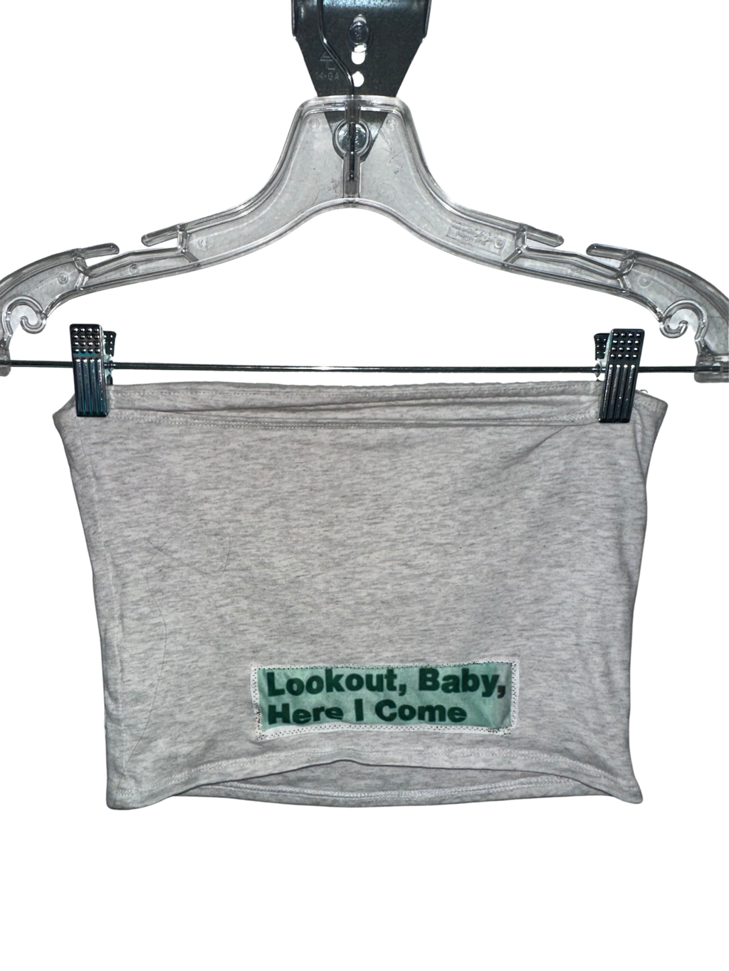 (XS) Grey “Queer Revolution” Tube Top